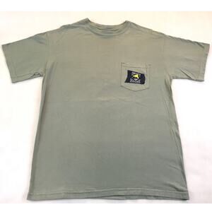 Salty Dog Cafe Pocket T-Shirt Ship Parrot Lead Dog Green Med